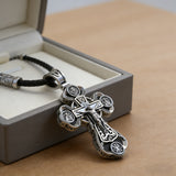 Two-Sided Devotional Cross - Jesus & Mary in 925 Silver - Wearable Faith
