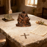 Michelangelo's Madonna and Child of Mercy Wooden Tabletop Arrangement