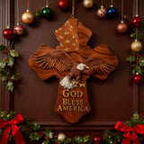 American Eagle Wooden Cross – God Bless America