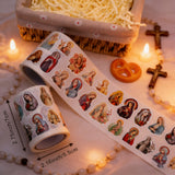 500PCS Original Bible-Inspired Motivational Stickers Roll: Cross-Border Decorative Adhesive Seals for Journals & Crafts