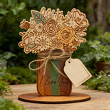Mother's Day Wooden Flower Card DIY Craft Kit | Paint an Everlasting Bouquet of Love for Mom