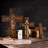Bgcopper Holy Trinity Crucifix Wood Decor