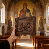 The Baptism of Christ Hand-Carved Wooden Wall Art: A Sacred Tribute to New Life