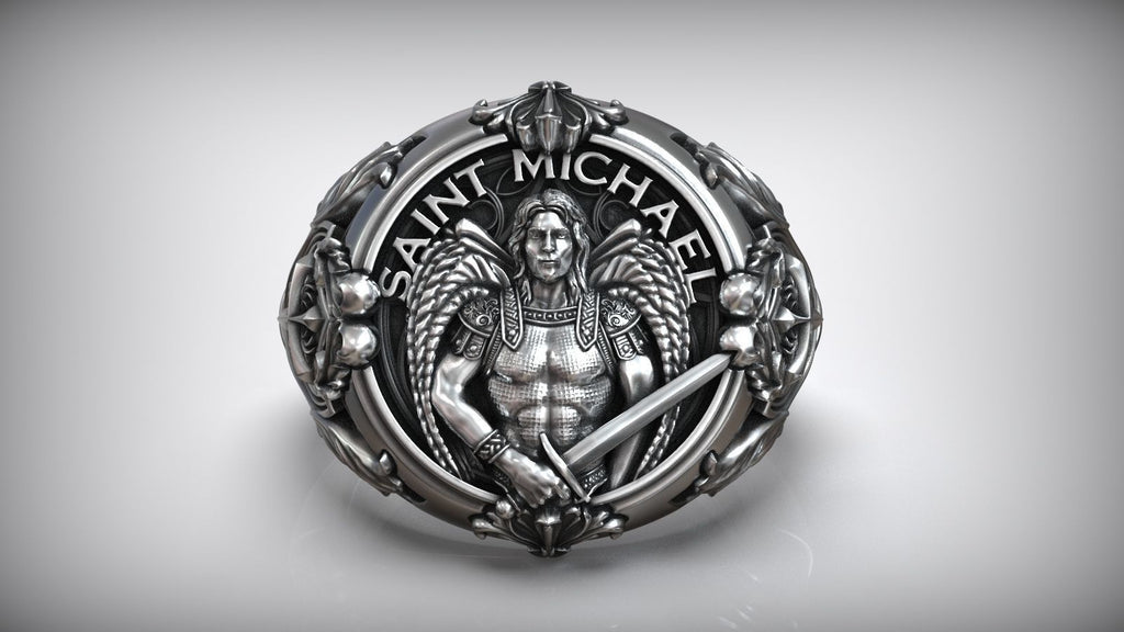 St. Michael Archangel Holy Sword S925K Silver Ring – BGCOPPER