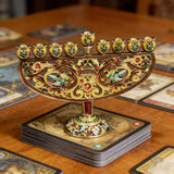 Enamel Hanukkah Menorah