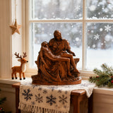 Michelangelo's Madonna and Child of Mercy Wooden Tabletop Arrangement