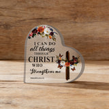 Heart-Shaped Cross Acrylic Decor: A Daily Reminder of Strength in Faith
