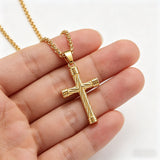 Men’s Twisted Rope Cross Necklace – Faith, Strength & Modern Devotion