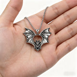 Gothic Bat Titanium Steel Necklace – Rebirth, Night & Bold Style