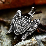 St Michael's Archangel Shield Stainless Steel Necklace
