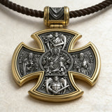 S925 sterling silver double-sided Jesus and Virgin Mary necklace