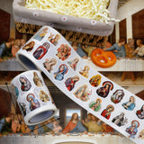 500PCS Original Bible-Inspired Motivational Stickers Roll: Cross-Border Decorative Adhesive Seals for Journals & Crafts