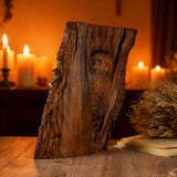 Hand-Carved Owl Tree Wood Art: A Christian Symbol of Wisdom & Divine Awareness