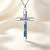 Abalone Shell Cross Necklace – Divine Protection & Celestial Beauty