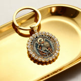 Saint Michael Defender Glass Keychain & Necklace: Carry His Protection With You