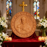 St. Francis of Assisi Patron Saint of Animals Religious Icon - Natural Wood Wall Decoration Hanging Souvenir