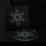 Large Acrylic Meditation Platform Metatron's Cube Disc - Decor Gift