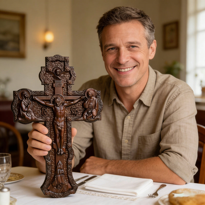 A Sacred Presence for Your Home: Hand-Carved Orthodox Cross – BGCOPPER