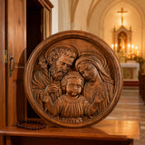 Holy Family Wooden Plaque: A Christian Symbol of Love, Faith, & Family