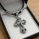 Two-Sided Devotional Cross - Jesus & Mary in 925 Silver - Wearable Faith