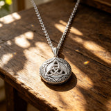 Celtic Triquetra Locket Necklace – Heritage, Memory & Timeless Protection