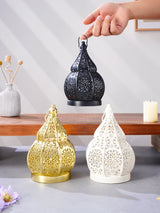 Moroccan Iron Cutout Lantern | Decorative Candle Holder