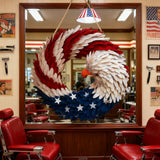 🌟 Patriotic Eagle Wooden Wreath | 4th of July Decor for Christian Homes