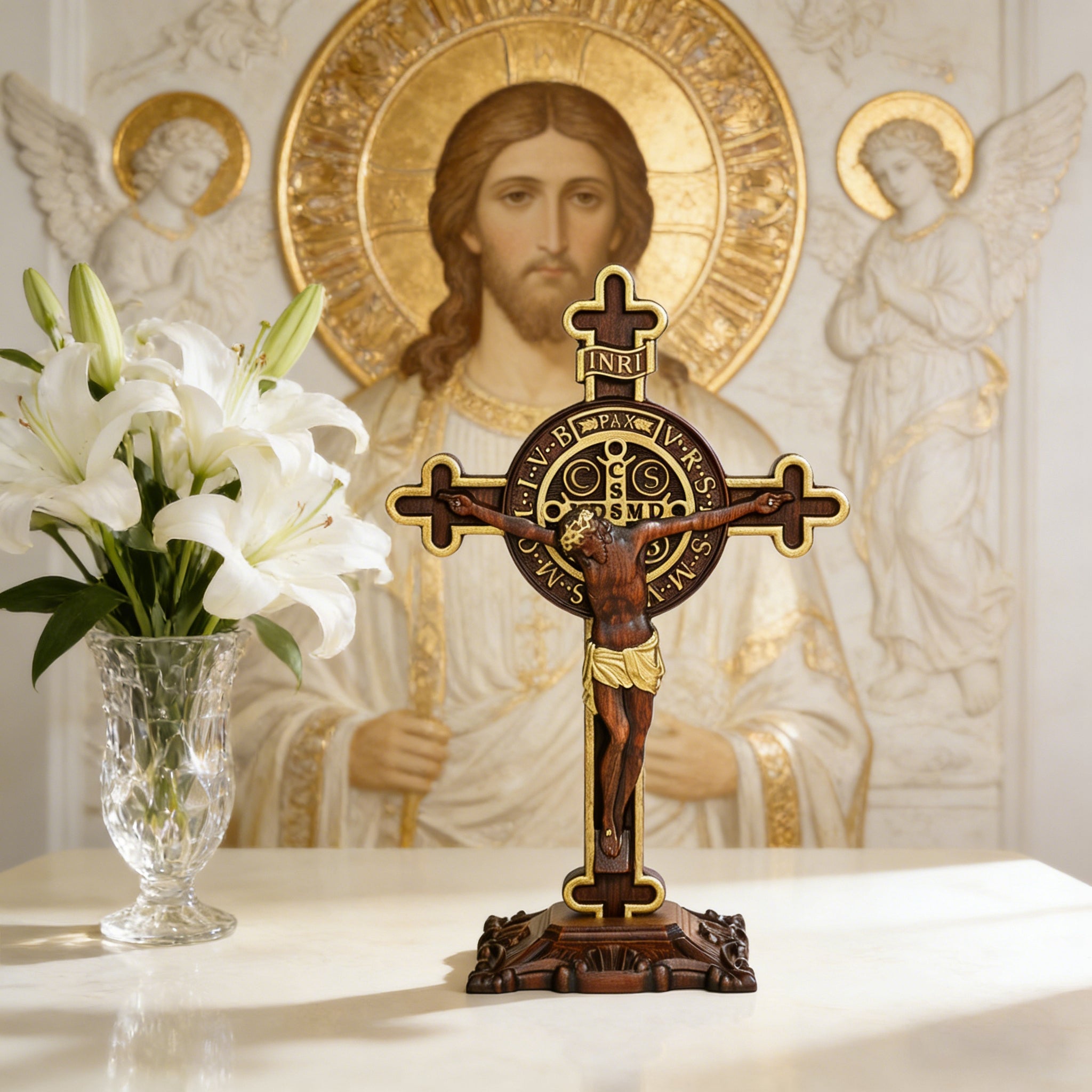 Dual Divine Cross: Christ’s Redemption & St. Benedict’s Protection ...