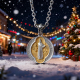 St. Benedict Home Blessing Titanium Steel Pendant