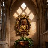 🛡️ Saint Barbara Wood Carving – Handcrafted Devotional Art