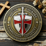 🛡️ Knight of Christ Challenge Coin – Wear the Armor of God