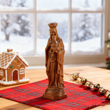 Boxwood Madonna and Child Wood Carving Desktop Ornament