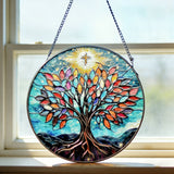Tree of Life Stained Glass Suncatcher: Faith, Growth, and Light