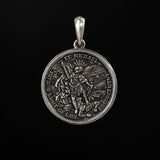 Archangel Michael S925K Silver Round Necklace