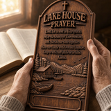Lake House Prayer Wood Wall Plaque