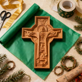 Bgcopper Ascension of Jesus wood carving cross