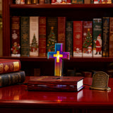 Floating Cross Bible LED Lamp: Suspended Faith, Illuminated Grace
