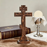 Orthodox Crucifixion Crucifix Wooden Tabletop Ornament