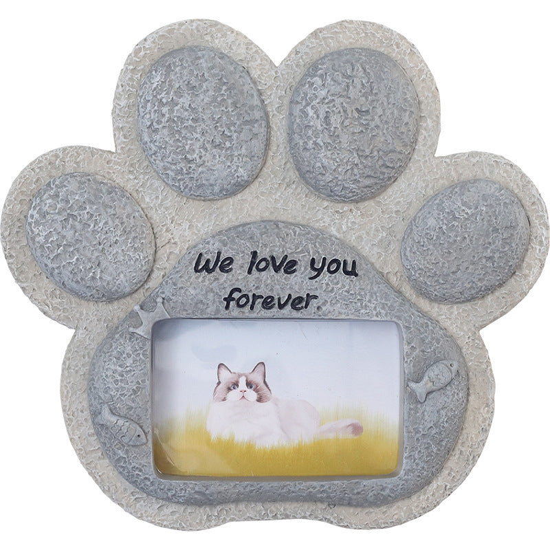 Bgcopper Pet Memorial Stone with Picture Frame