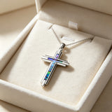 Abalone Shell Cross Necklace – Divine Protection & Celestial Beauty