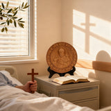 St. Francis of Assisi Patron Saint of Animals Religious Icon - Natural Wood Wall Decoration Hanging Souvenir