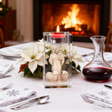 Jesus Crystal Engraved Candle Holder: Light & Faith in One