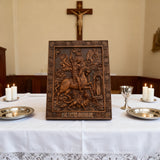 St. George the Victorious Hand-Carved Wood Icon – A Symbol of Courage & Faith
