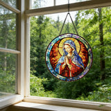 Our Lady Stained Glass Suncatcher: A Radiant Tribute to Mary