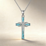 Turquoise Infinity Cross Necklace – Eternal Faith & Southwest Spirit