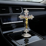 Ornate Jesus Crucifix Figurine: Elegance & Faith in One