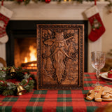 Natural Ash Wood Magician Carved Art: Whimsy Woven in Warm Wood