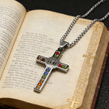 Gemstone St. Benedict Cross Necklace: Wear Protection & Faith With Radiance