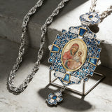 Vintage Our Lady & Child Icon Necklace