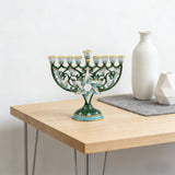 Hanukkah Hand-Painted Menorah: Illuminate the Jewish People's Covenant of Light with Artisan Brushstrokes